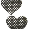 GE Apparel Black Sequin Heart Pasties
