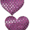 GE Apparel Purple Sequin Heart Pasties