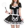 Music Legs Lovely Floral French Maid Costume Sexy Halloween Costumes
