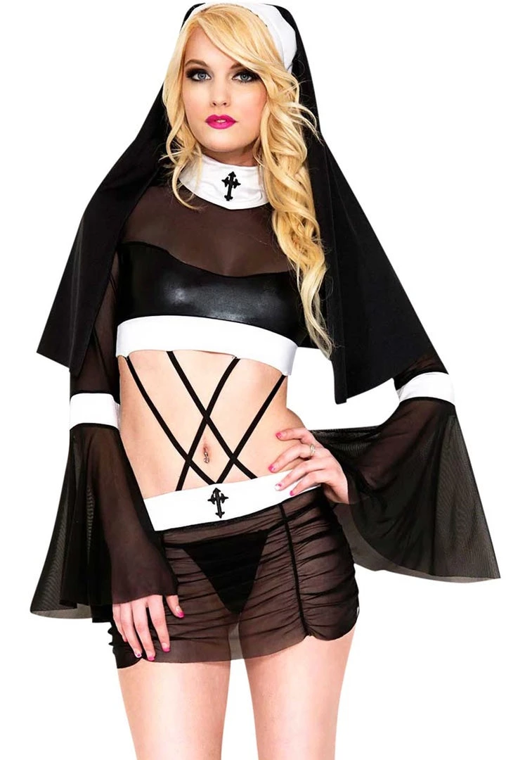 Music Legs Depraved Nun Lingerie Costume 1 Music Legs Depraved Nun Lingerie Costume
