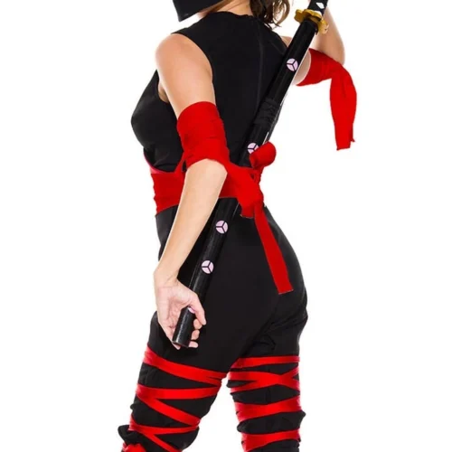 Music Legs Fierce Red Ninja Costume Sexy Halloween Costumes