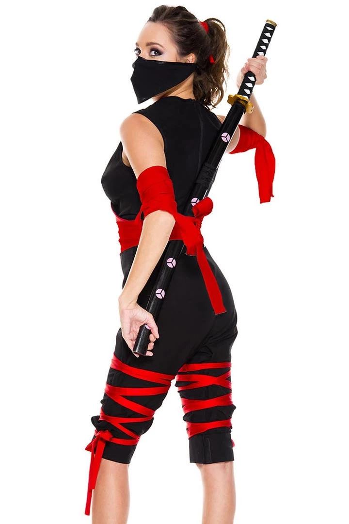 Music Legs Fierce Red Ninja Costume Sexy Halloween Costumes 2 Music Legs Fierce Red Ninja Costume Sexy Halloween Costumes
