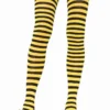 Leg Avenue Hosiery Black And Yellow Striped Pantyhose