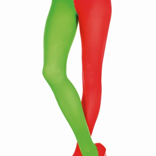 Music Legs Red And Green Jester Tights