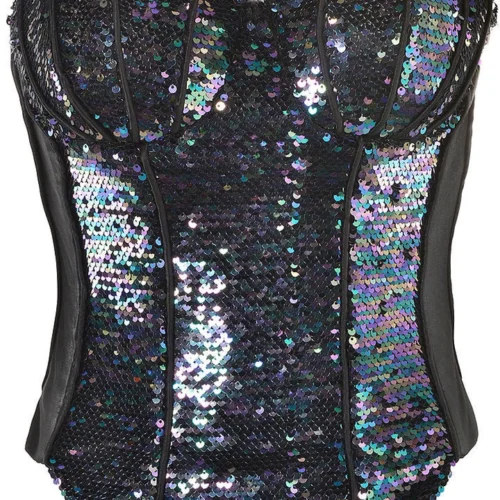 AMSCAN Black Sequin Sea Siren Corset
