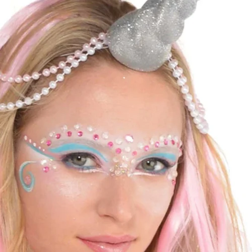 AMSCAN Silver Glitter Unicorn Horn Costume Accessory