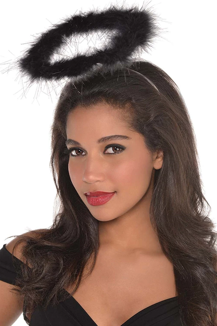 AMSCAN DIY Costumes Black Marabou Halo Accessory 1 AMSCAN DIY Costumes Black Marabou Halo Accessory