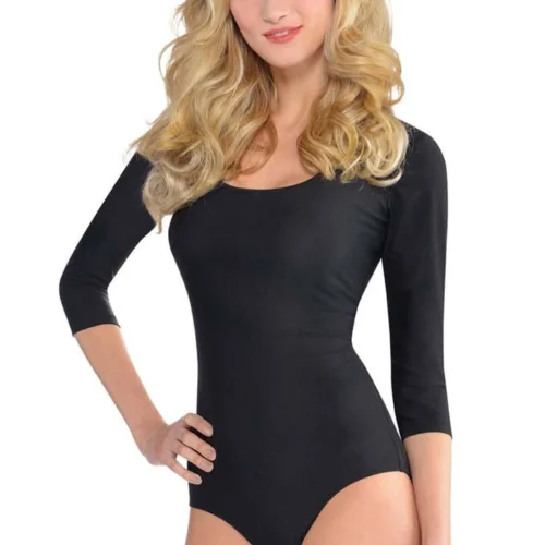 AMSCAN Basic Black Bodysuit Lingerie Bodysuits