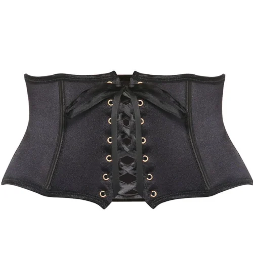 AMSCAN Lingerie Black Satin Waist Cincher