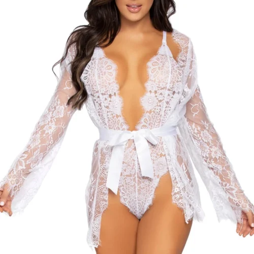 Leg Avenue Teddy Lingerie Lace Teddy And Robe Set 37 Leg Avenue Teddy Lingerie Lace Teddy And Robe Set