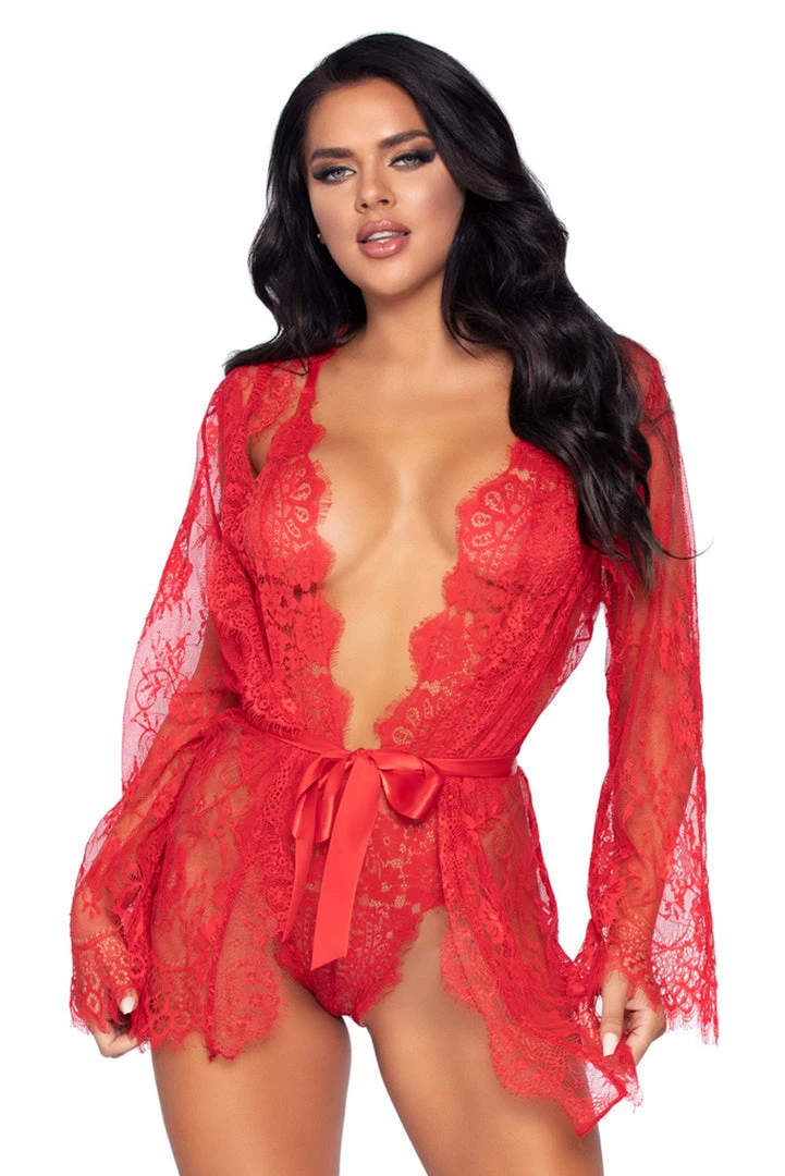 Leg Avenue Teddy Lingerie Lace Teddy And Robe Set 19 Leg Avenue Teddy Lingerie Lace Teddy And Robe Set