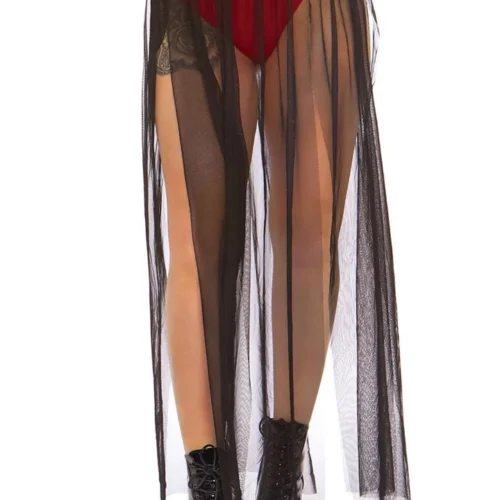 Leg Avenue Multi Slit Black Skirt