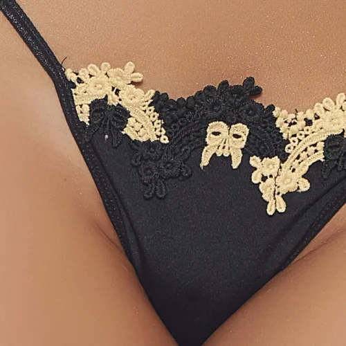 Popsi Wildflower Open Cup Bra & Floral Thong Lingerie