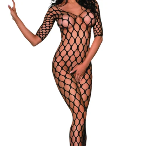 BL Brands Black Fence Net Body Stocking 6 BL Brands Black Fence Net Body Stocking