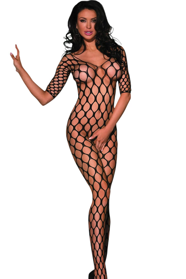 BL Brands Black Fence Net Body Stocking 3 BL Brands Black Fence Net Body Stocking