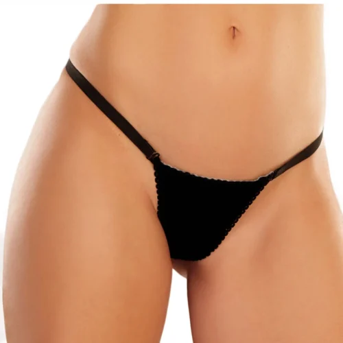 Allure Between The Cheeks Black G-String Panty Lingerie