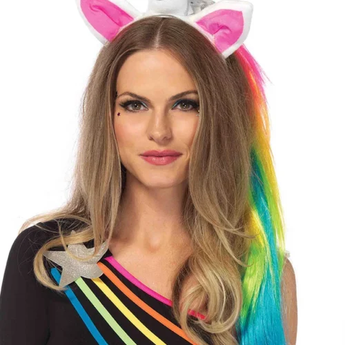 Leg Avenue Wigs Magical Unicorn Headband With Rainbow Hair