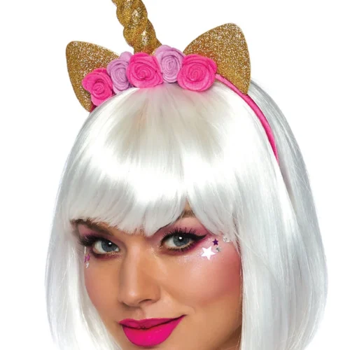 Leg Avenue Hats Glittering Gold Unicorn Headpiece