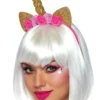 3WISHES DIY Costumes Glittering Gold Unicorn Headpiece