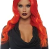 Leg Avenue Orange Ombre Long Wavy Wig