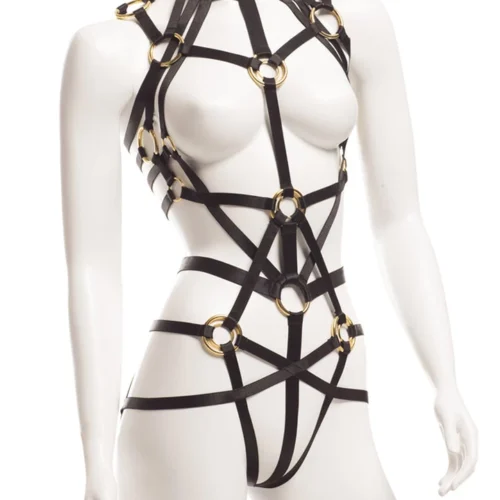 Raveware Dom Strappy Teddy With O Ring Detail Lingerie