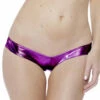 BodyShotz Panties Purple Lamé Ruched Micro Booty Shorts