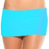 BodyShotz Bottoms Turquoise Rhinestone Scrunch Mini Skirt