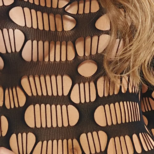 Popsi 3PC Laser Cut Bodystocking Dress