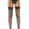 Popsi Wide Lace Garter Belt & Fishnet Thigh Highs Lingerie