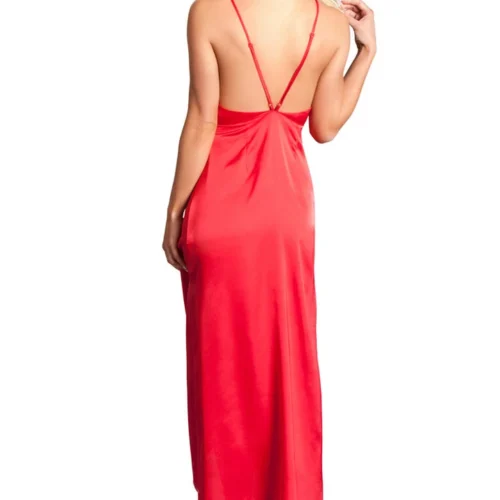 Be Wicked Red Flutter High Slit Maxi Dress