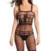 Be Wicked Mock Cage Pattern Crotchless Bodystocking