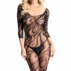 Be Wicked Making Waves Crotchless Body Stocking Lingerie