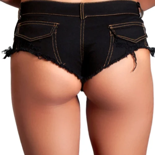 Be Wicked Cutoff Black Denim Booty Shorts