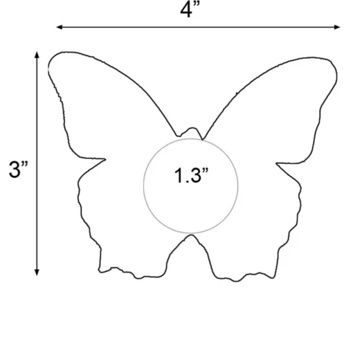 GE Apparel Black Sequin Butterfly Pasties