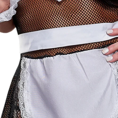 Magic Silk Sheer Mesh French Maid Lingerie