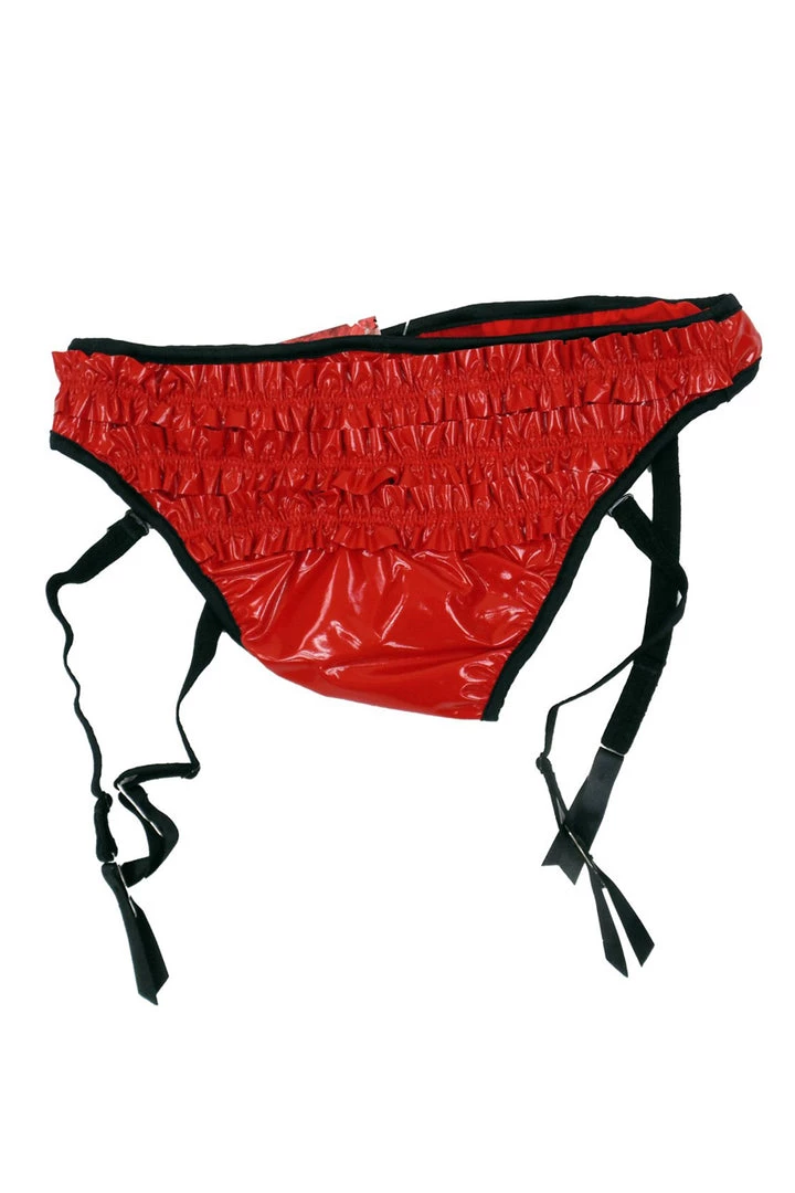 Coquette Vinyl Garter Panty Lingerie 3 Coquette Vinyl Garter Panty Lingerie