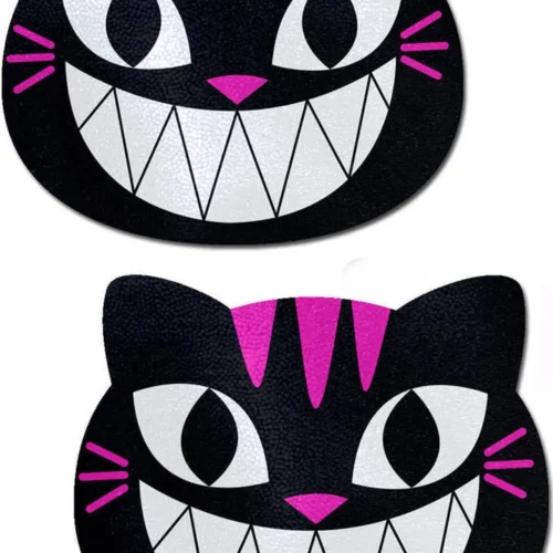 Pastease Black And Pink Cheshire Cat Nipple Pasties