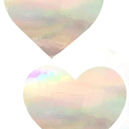 NevaNude Care Bare Stare Holographic Hearts Pasties