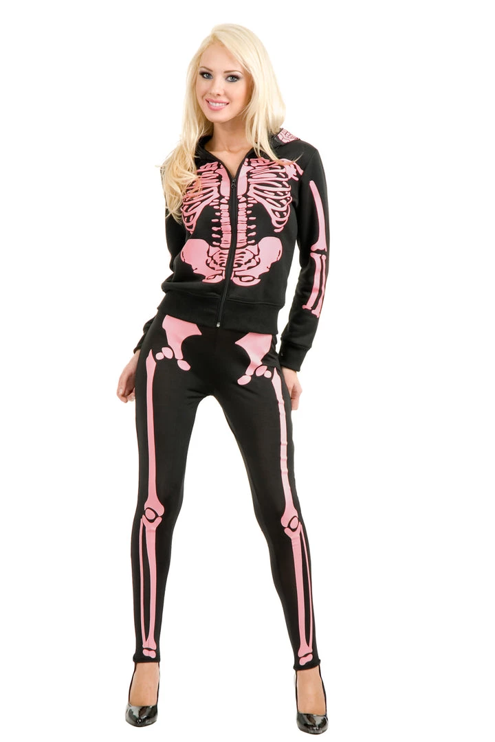 Charades Hooded Skeleton Sweatshirt Sexy Halloween Costumes 5 Charades Hooded Skeleton Sweatshirt Sexy Halloween Costumes