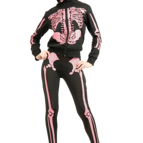 Charades Hooded Skeleton Sweatshirt Sexy Halloween Costumes