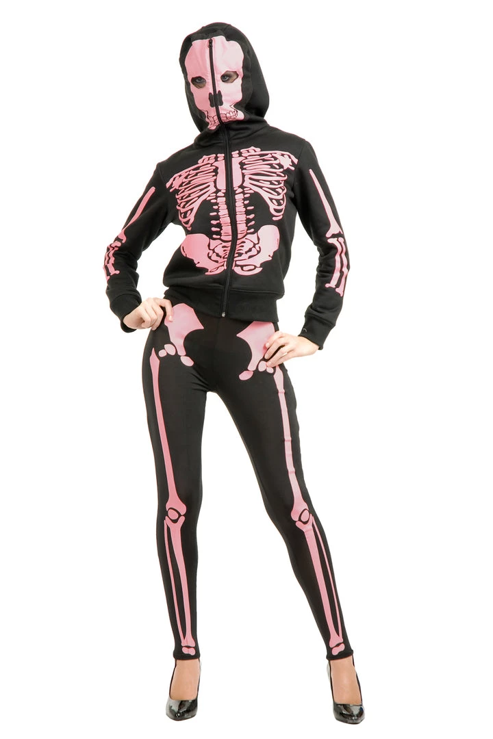 Charades Hooded Skeleton Sweatshirt Sexy Halloween Costumes 2 Charades Hooded Skeleton Sweatshirt Sexy Halloween Costumes