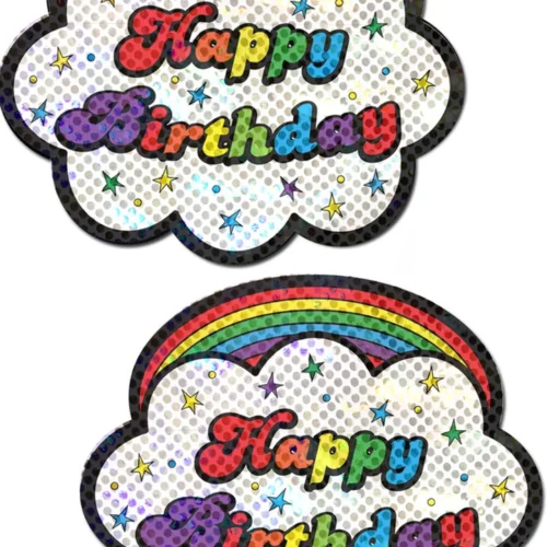 Pastease Rainbow 'Happy Birthday' Cloud Pasties