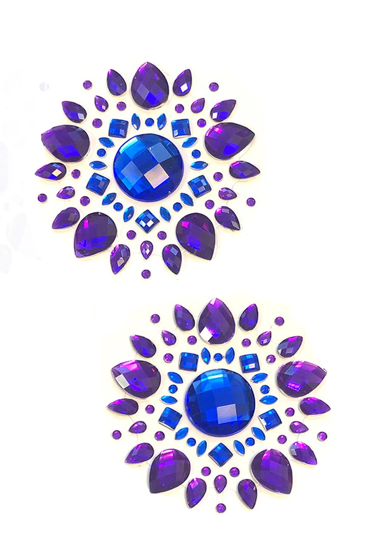 NevaNude Flower Power Purple Crystal Boob Jewels Pasties 2 NevaNude Flower Power Purple Crystal Boob Jewels Pasties
