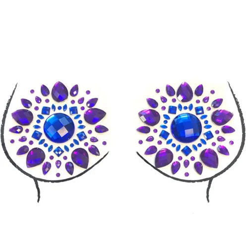 NevaNude Flower Power Purple Crystal Boob Jewels Pasties