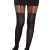 Dreamgirl Hosiery Sheer Pantyhose With Garters