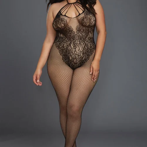 Dreamgirl Plus Size Black Teddy Bodystocking