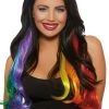 Dreamgirl Wigs Long Wavy Rainbow Hair Extensions