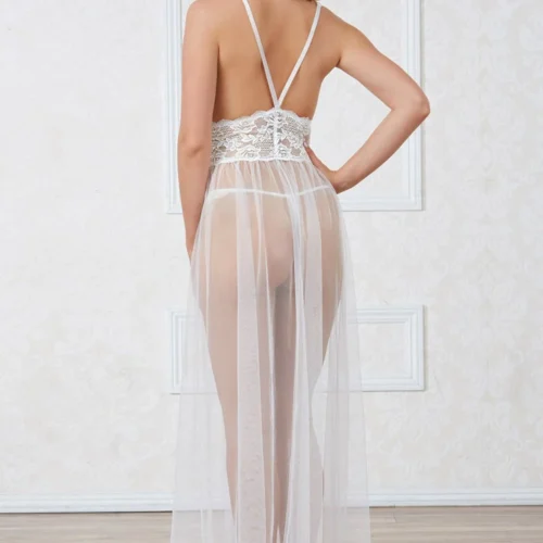 Dreamgirl White Mesh Gown