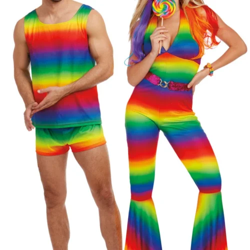 Dreamgirl Music Festival Wear Men's Rainbow Costume