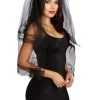 Dreamgirl Black Veil Headpiece Accessories